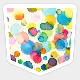 Pocket- watercolor dots Sticker